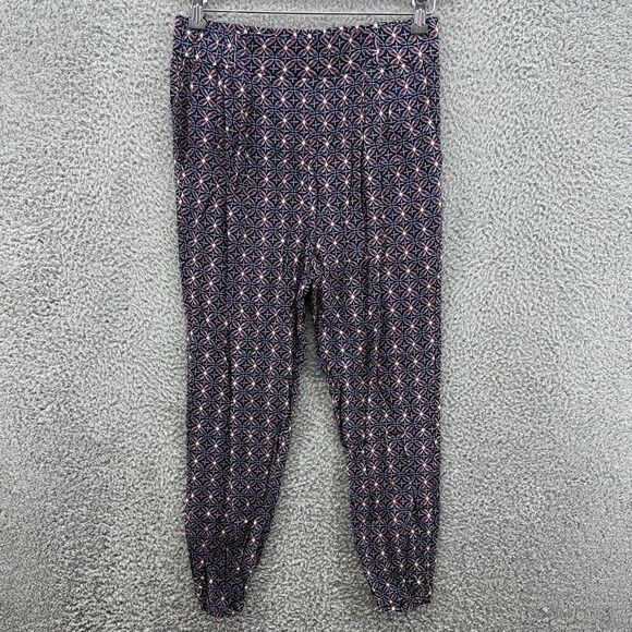 Hollister Pants Womens Medium Geometric‎ Joggers Pull On Causal Pockets Lounge - Picture 1 of 9